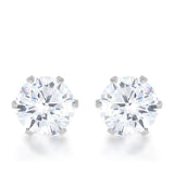 Reign Stud Earrings, Silver