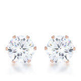 Reign Stud Earrings, Rose Gold