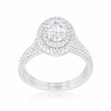 Aurora Oval Engagement Ring Set