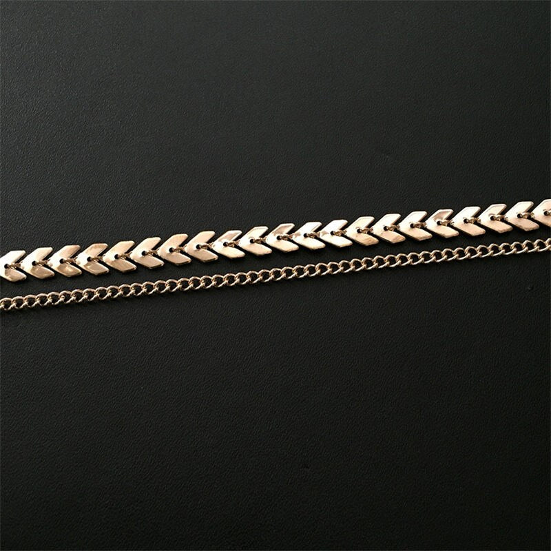 Arrow Multi-Chain Choker Necklace