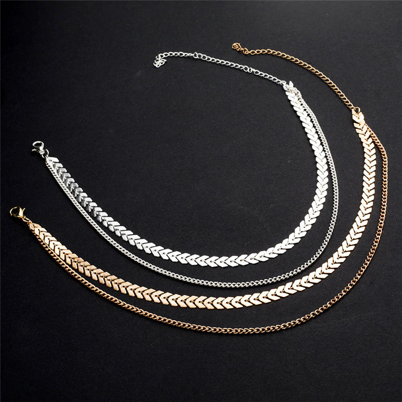 Arrow Multi-Chain Choker Necklace