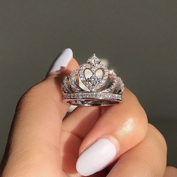 Crown Heart Ring