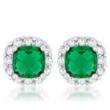 Emerald Green Stud Earrings