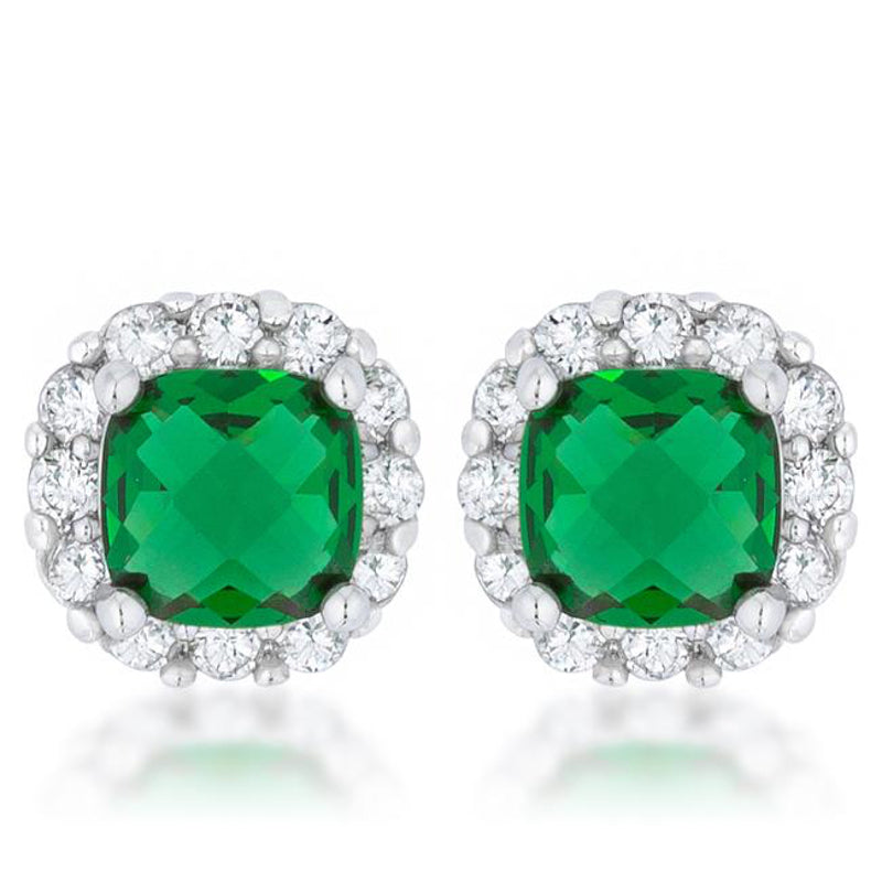 Emerald Green Stud Earrings