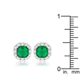 Emerald Green Stud Earrings