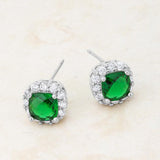 Emerald Green Stud Earrings