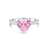 Pink Heart-Cut Engagement Ring