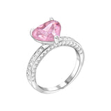 Pink Heart-Cut Engagement Ring