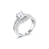 Rectangular-Cut Engagement Ring