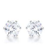 Reign Stud Earrings, Silver