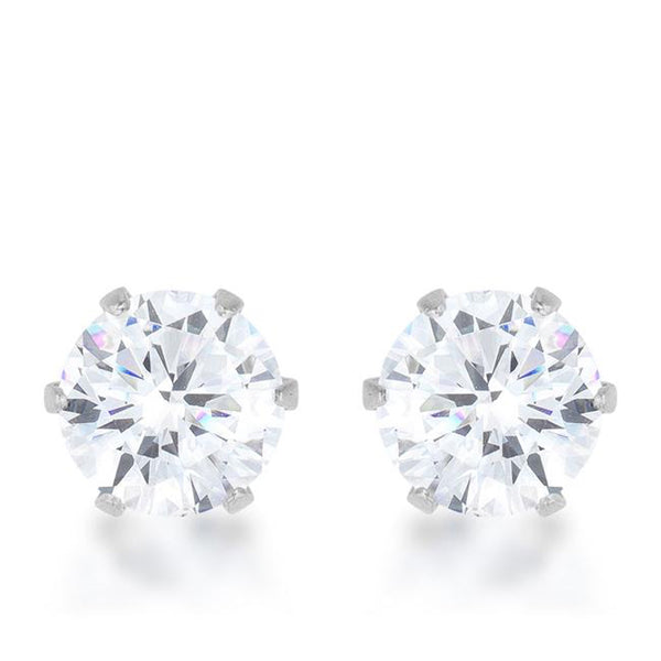 Reign Stud Earrings, Silver