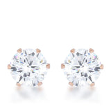 Reign Stud Earrings, Rose Gold