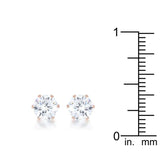 Reign Stud Earrings, Rose Gold