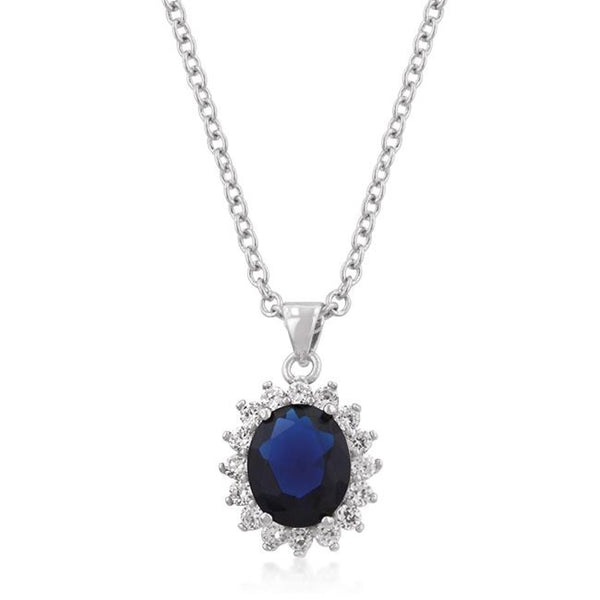 Royal Sapphire Pendant Necklace