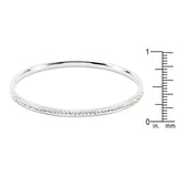 Crystal Bangle, Silver