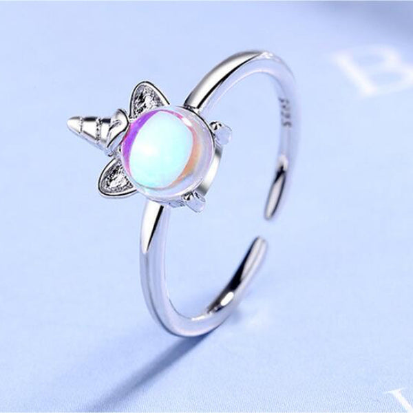 Unicorn Moonstone Ring