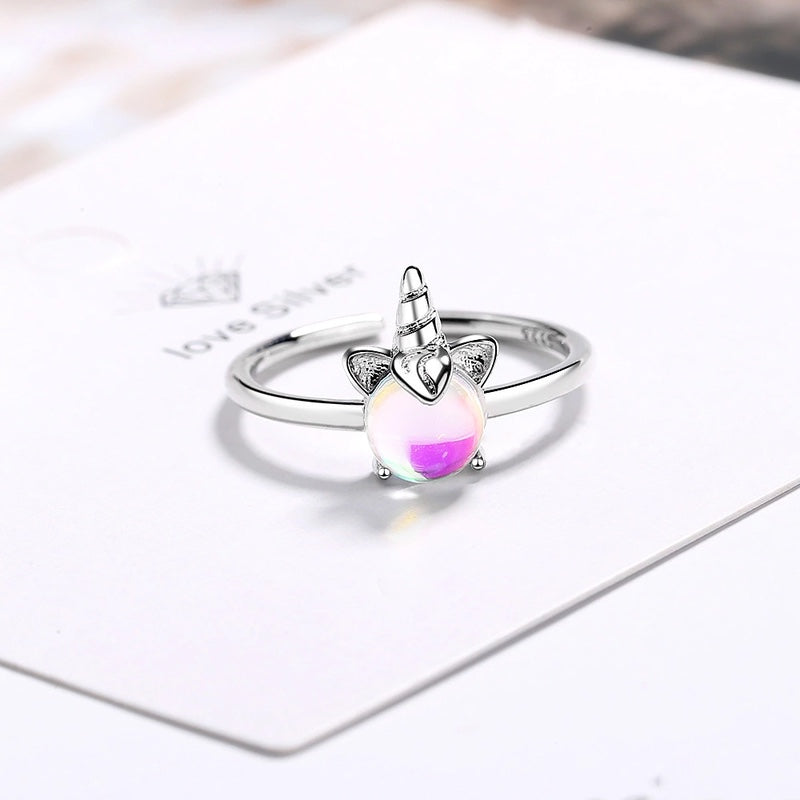 Unicorn Moonstone Ring