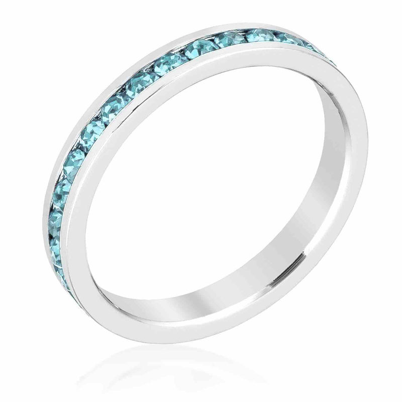 March Birthday Stackable Eternity Ring