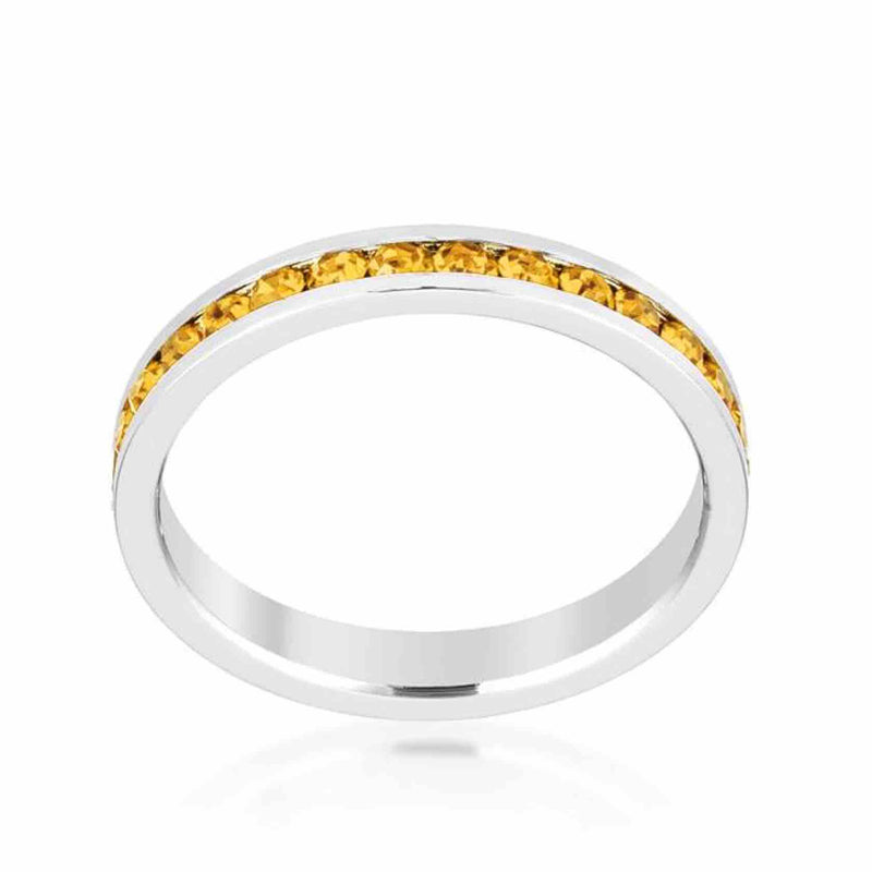 November Birthday Stackable Eternity Ring