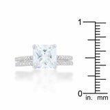 Cinderella Princess-Cut Engagement Ring Set