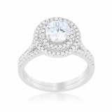 Jasmine Round Engagement Ring Set