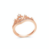 Enchanted Princess Tiara Crown Heart Ring