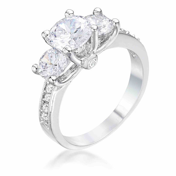 Tiana Triple Stone Engagement Ring